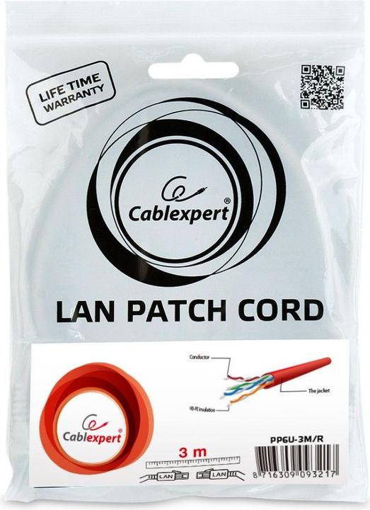 Produktbild Gembird Patch-Kabel (U/UTP, CAT6, 3 m)