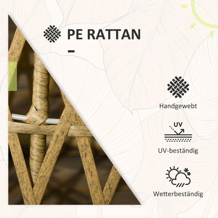Immagine prodotto Swisshandel24 Gartenmöbel-Set 3-tlg., Bistro-Set inkl. Couchtisch, 2 Stühle, Gartensitzgruppe mit Kissen, Gartenga (45 cm)