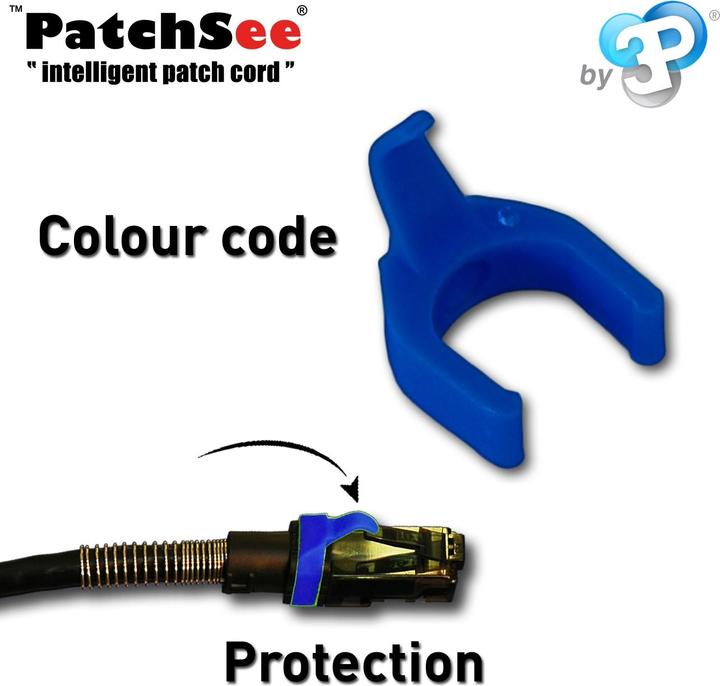 Produktbild PatchSee Kabel Clip Farbe Dunkelblau, Set=