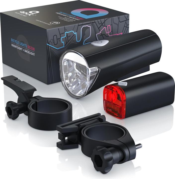 Actual product image Aplic Bike lighting LED bike light set - StVZO approved - bike lamp bike light bike lamp set (30 lm)