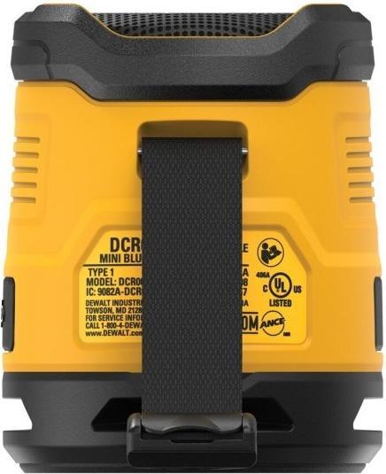 Image du produit DeWalt Haut-parleur portable de chantier 5W, Bluetooth (DCR009-XJ) IP67 (16 h, Fonctionnement sur secteur)
