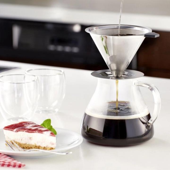 Actual product image Westmark Permanent filter/dripper coffee, with cup holder, Brasilia, top surface 10 cm, 18/8 stainless steel