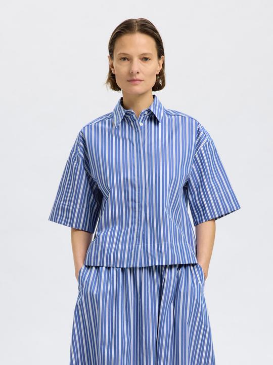 Actual product image Selected Femme Streifen Kurzarmhemd (40)
