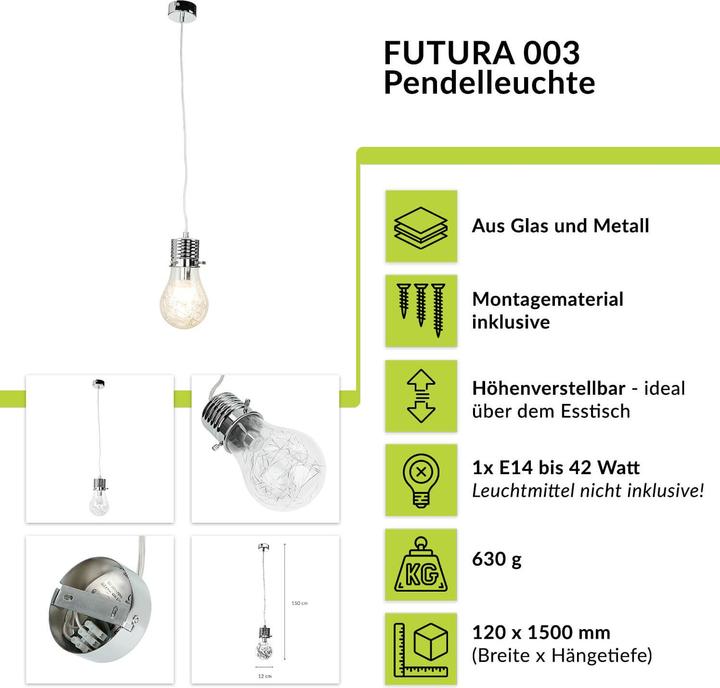 Image du produit Wofi Lampe suspendue Futura (E14)