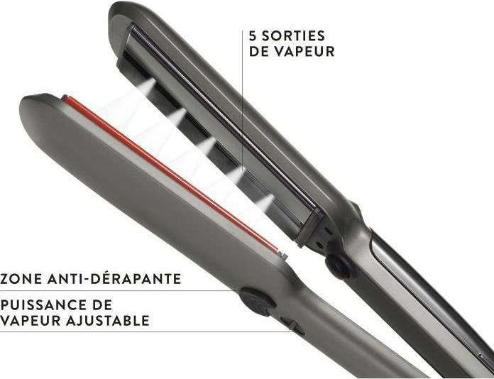 Immagine prodotto Jean Louis David 39968 Piastra per capelli a raggi infrarossi protegge dal vapore fino a 235C max 50 W (Piastra per capelli)