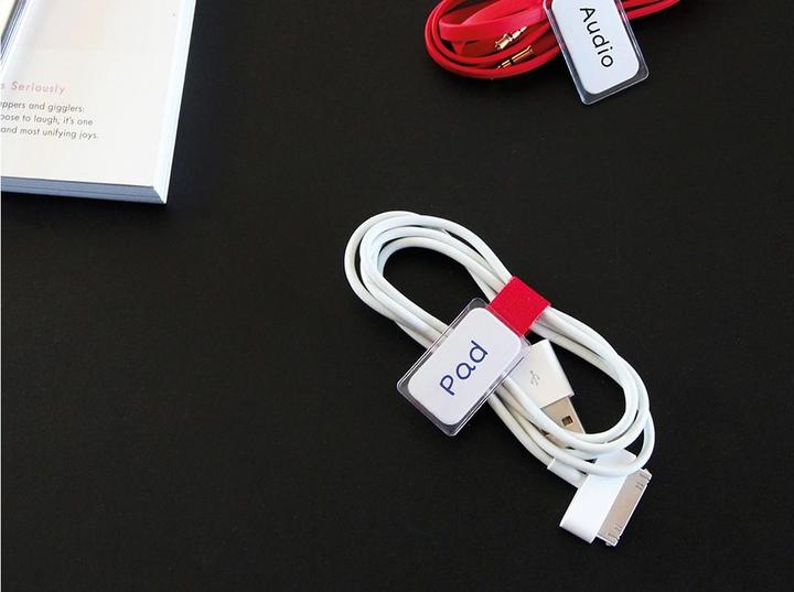 Produktbild Label-the-cable kleine Klettbinder mit Etikette (Klettkabelbinder, 90 mm, 10 Stk.)
