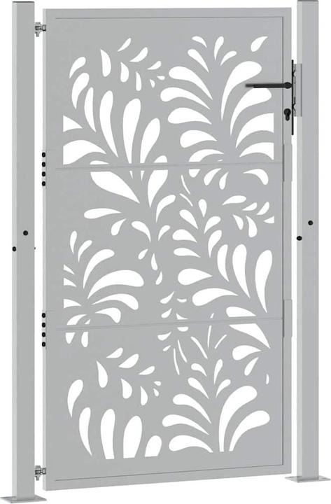 Actual product image VidaXL Garden gate 105x155 cm Weatherproof steel wave design fence gate
