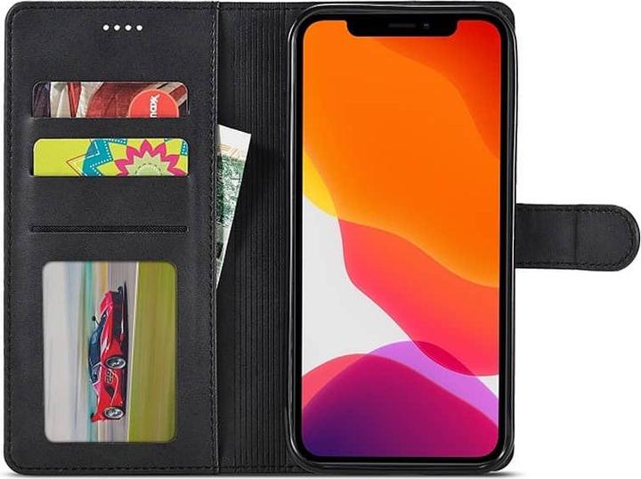 Actual product image LC.Imeeke iPhone Xr - Wallet case with 3 card slots & magnetic fastener, black (Apple iPhone XR)