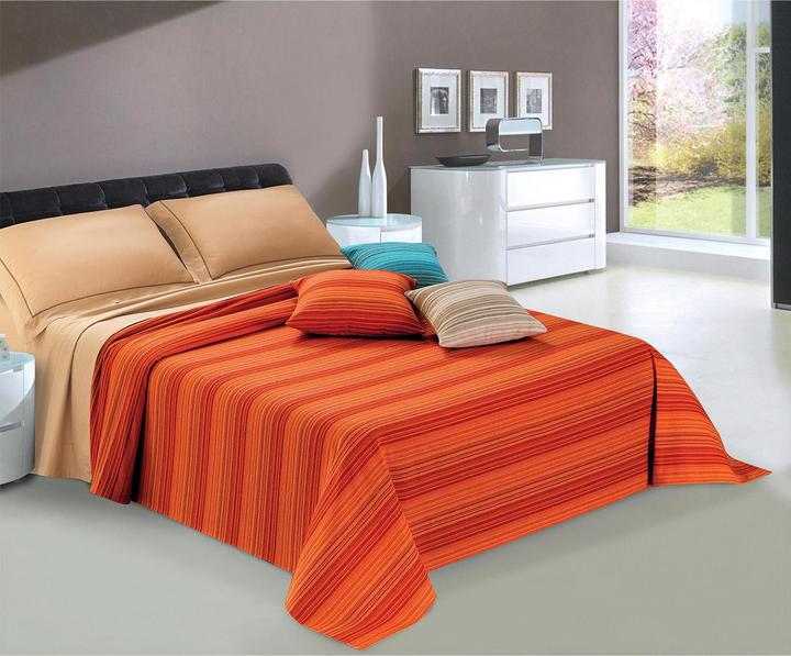 Image du produit Casativo Maxi couvre-lit rayé 100% coton, beige, 300 x 260 cm (300 x 260 cm)