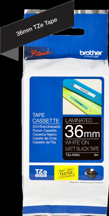 Actual product image Brother TZe-M365 Matt (3.60 cm, Black)