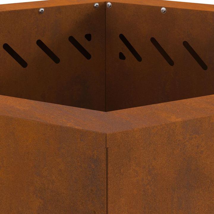 Produktbild VidaXL Raucharmer Feuerstelle Sechseckig 58x58x51 cm Wetterfestes Stahl (58 cm)
