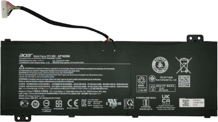Actual product image Acer Original battery for Predator Helios 300 PH315-52-59NB (3733 mAh)
