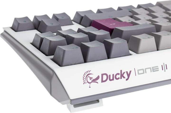 Actual product image Ducky One 3 Mist Grey TKL Gaming Keyboard, RGB LED - MX-Blue (DE, Cable)