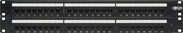 Actual product image Eaton 48-Port 2U Rack-Mount Cat6/Cat5 110 Patch Panel 568B RJ45 Ethernet TAA
