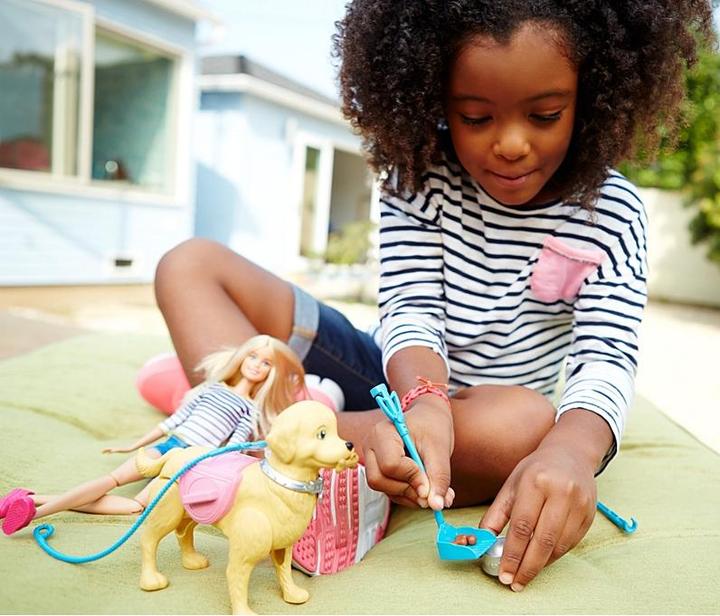 Actual product image Barbie dog walk puppies