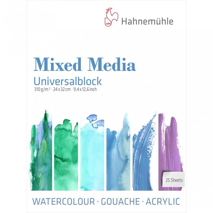 Produktbild Hahnemühle Universalblock 25 Bl. Mixed Media 24x32 cm 310 g (24 x 32 cm, Harter Einband)