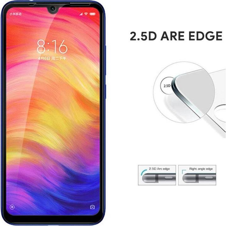 Produktbild Screenguard Xiaomi Redmi Note 7 Full Screen Panzerglas Schutzfolie 2.5D 9H (1 Stück, Xiaomi Redmi Note 7)