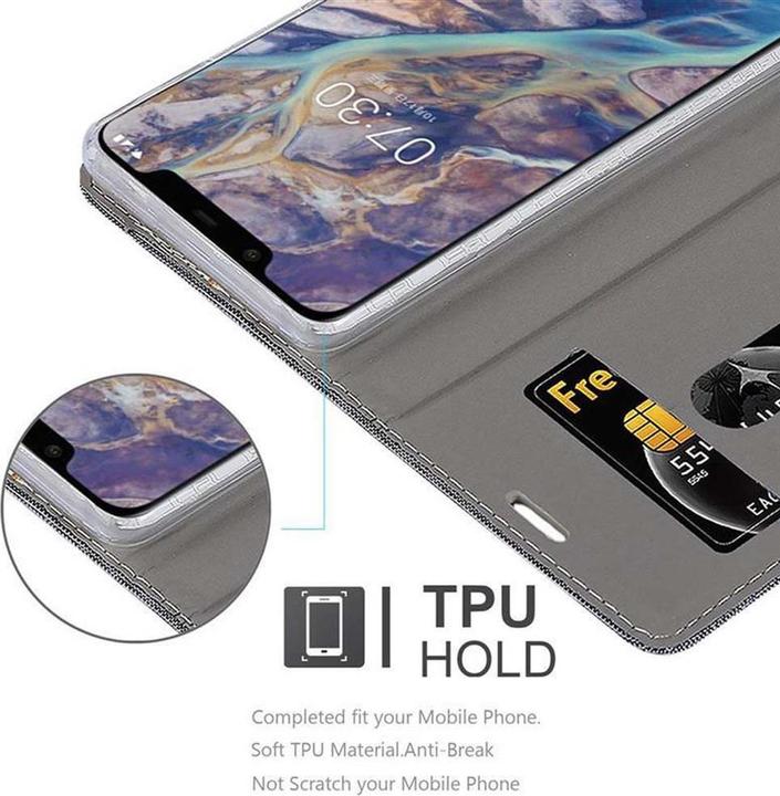 Produktbild Cadorabo Book Jeans Optik Cover (Nokia 7.1 Plus)