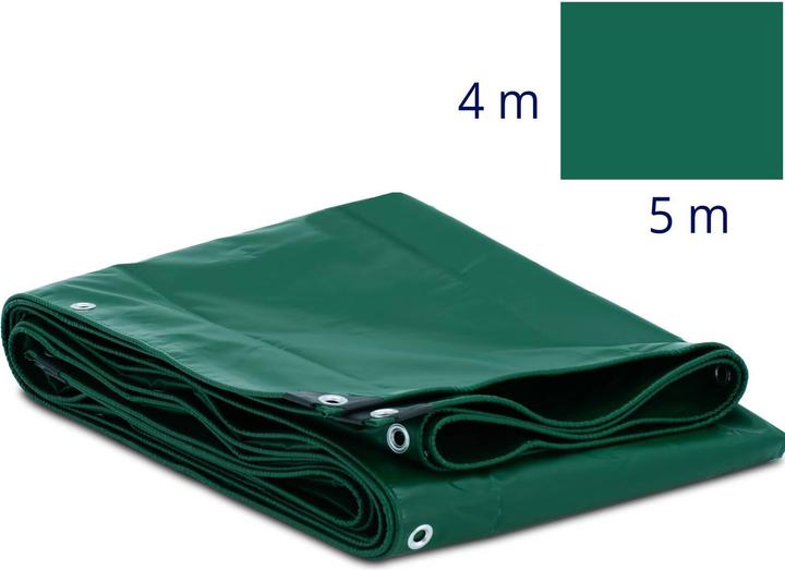 Produktbild Wiesenfield Abdeckplane mit Ösen Anhängerplane Allzweckplane 500 x 400 cm PVC 650 g/m² (500 x 400 cm)