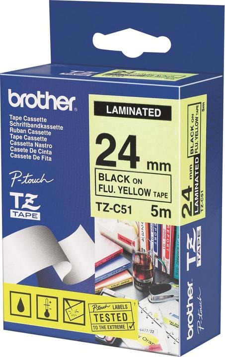 Produktbild Brother Tze-C51 (2.40 cm, Schwarz)