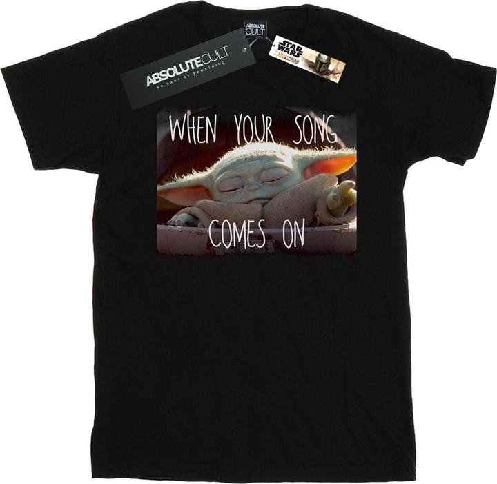 Star Wars The Mandalorian The Child Song Meme TShirt (S)