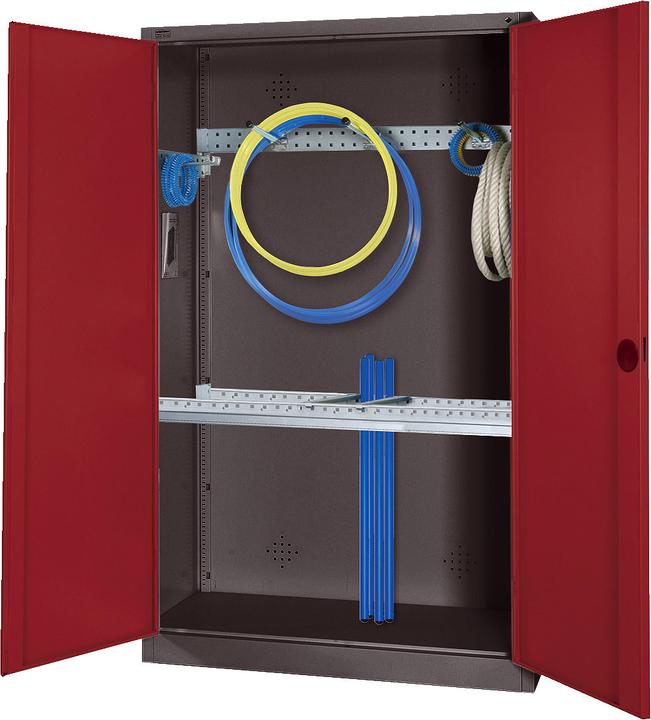 Produktbild C+P Modul-Sportgeräteschrank mit Grundausstattung (HxBxT: 195x120x50 cm, mit Vollblech-Flügeltüren)