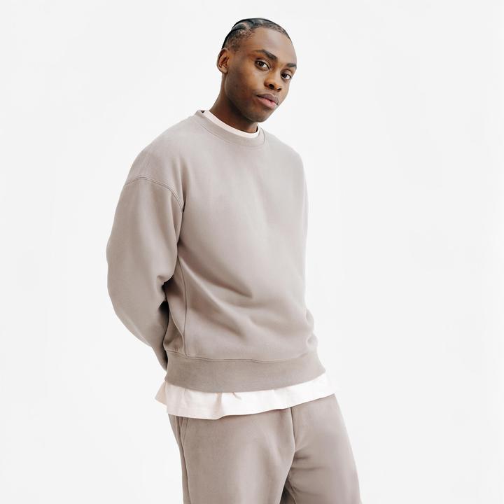 Decathlon Sweatshirt Herren Oversize Rundhals - braun