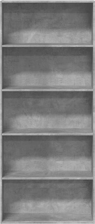 Actual product image VidaXL Bücherregal Bücherschrank Standregal Raumteiler Betongrau Holzwerkstoff (80 x 30 x 189 cm)