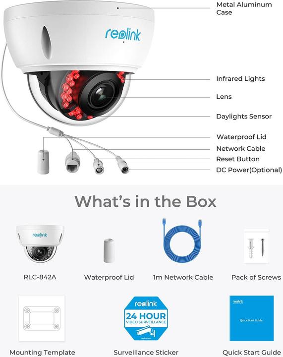 Actual product image Reolink RLC-842A (3840 x 2160 pixels)