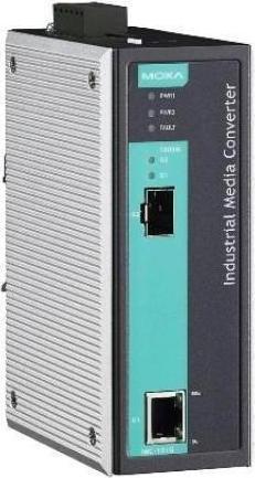 Moxa IMC-101G-T - Industrial 101001000BaseT(X) to 1000BaseSXLXLHXZX media converter, -40 to 75C op