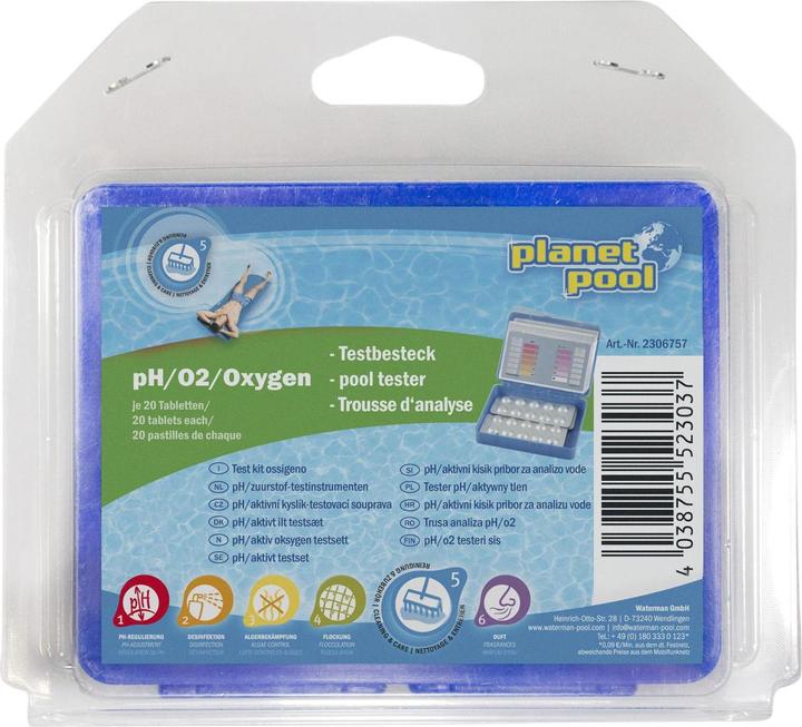 Produktbild Planet Pool pH/Sauerstoff Testbesteck (134 g, 20 ml)