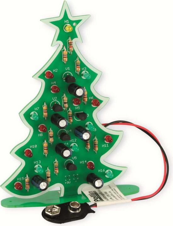 Actual product image Pollin Electronic Christmas Tree Kit V1.0