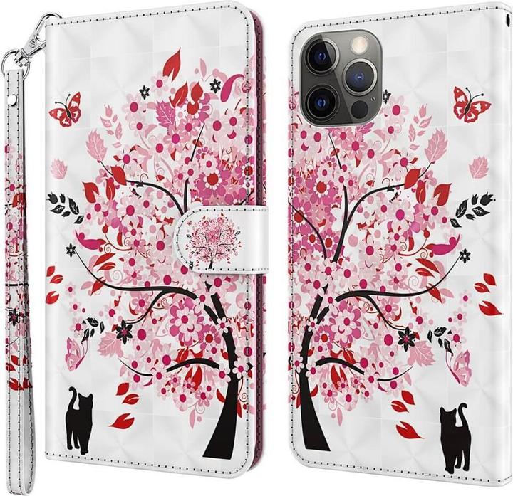 Produktbild Cover-Discount iPhone 15 Plus - Etui Glitzer Effekt Baum rosa (Apple iPhone 15 Plus)