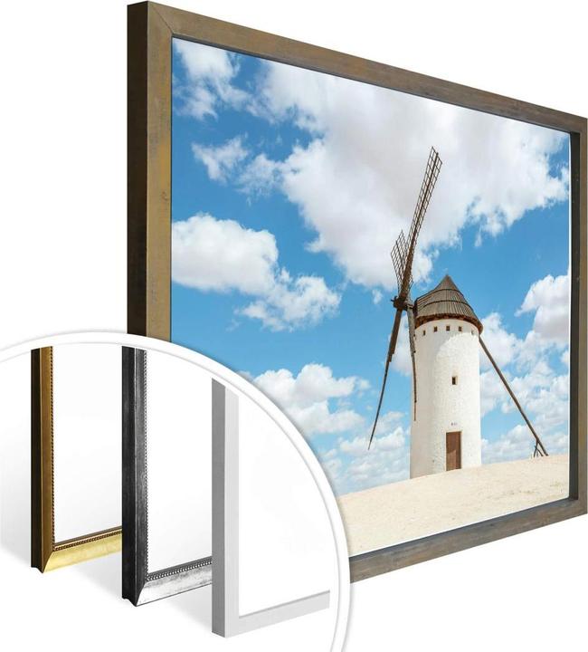 Image du produit Trenddeko Moulins à vent sur la route de Don Quichotte en Espagne (40 x 30 cm)