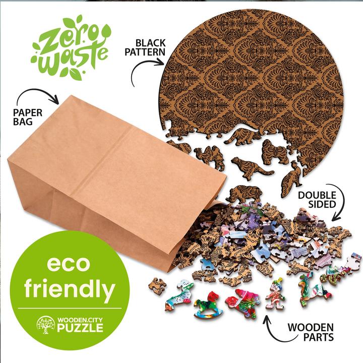 Actual product image WoodenCity Wooden Puzzle M Colorful Tiger (150 pieces)