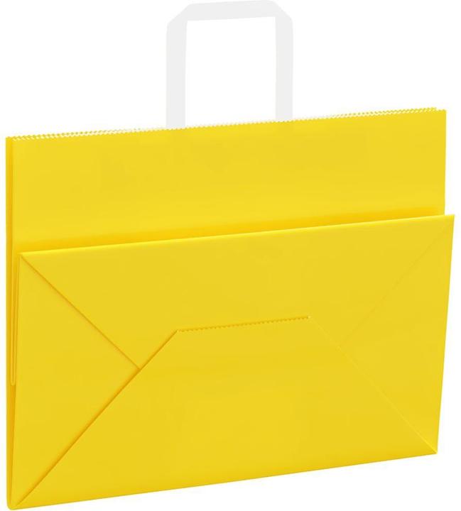 Image du produit VidaXL Sacs en papier kraft 50 pcs. avec anse jaune 32x17x25 cm Sac en papier (Pochette cadeau, 50 x)