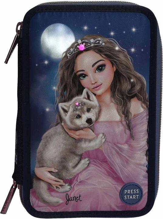 Image du produit Magni Depesche TOPModel Trousse à crayons LED WOLF 3 compartiments 7,5x13x20cm