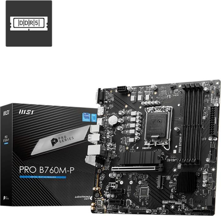 Productafbeelding MSI PRO B760M-P (LGA 1700, Intel B760, mATX)
