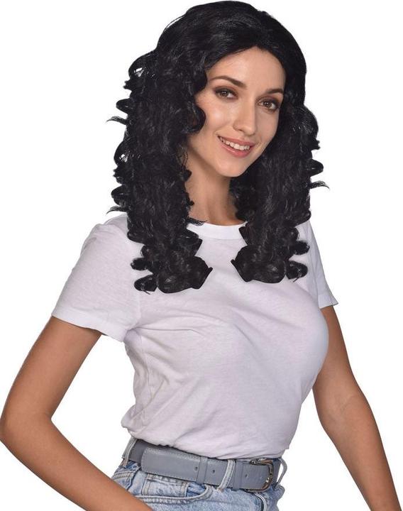 Actual product image Amscan Curly glamour lady wig black
