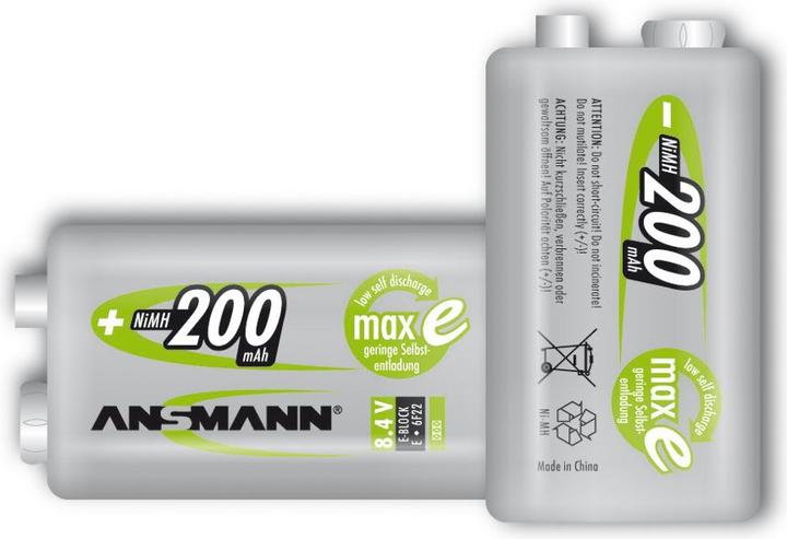 Image du produit Ansmann maxE - Batterie 9V - NiMH - (rechargeable) (25 pcs, 9V Block, 200 mAh, Batterie)