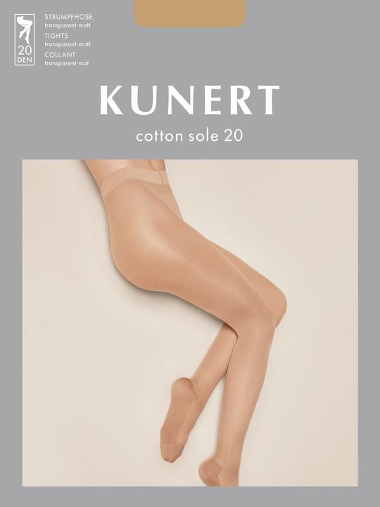 Image du produit Kunert Cotton Sole (Lot de 3) Collant, couleur 054 cashmere, taille 42-44 (20 DEN, 42 - 44)