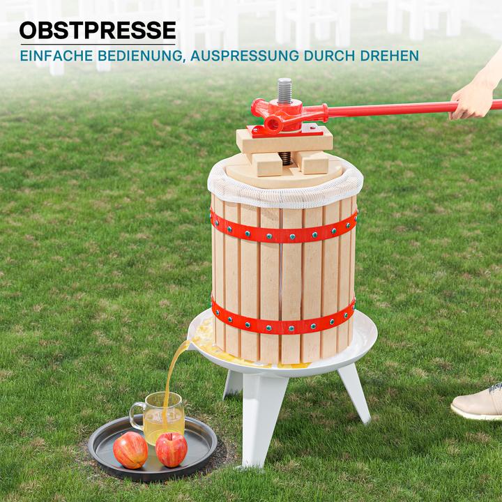 Immagine prodotto Wiltec Pressa per frutta 18l con 3x pressa per mash Pressa per vino Pressa per succo