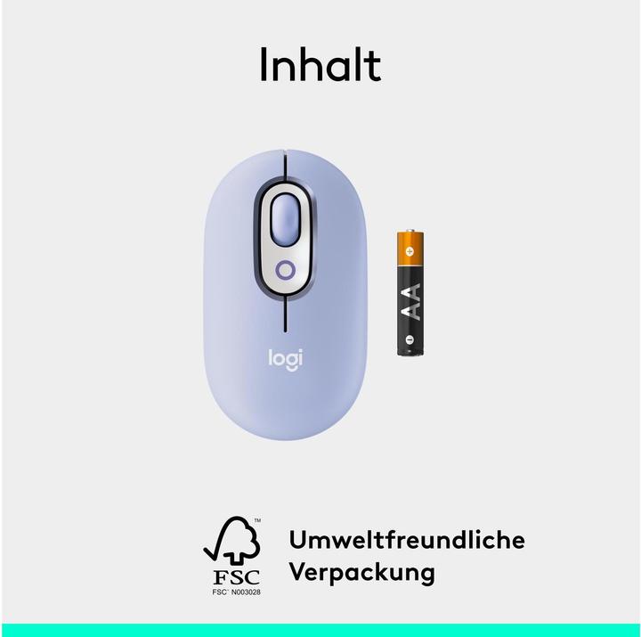 Produktbild Logitech POP Mouse mit personalisierbarem Emoji (Kabellos)