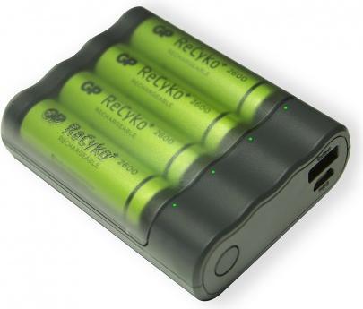 Actual product image GP Batteries Battery Charger Charge Anyway (1 pcs., AAA, AA, 2600 mAh, Battery + charger)