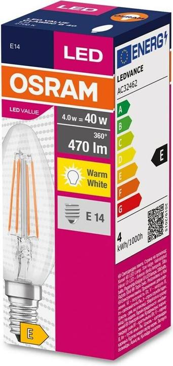 Produktbild Osram Classic (E14, 4 W, 470 lm, 1 x, E)
