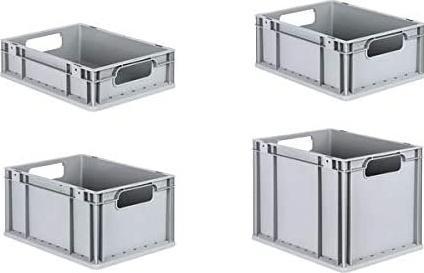 Image du produit Allit Boîte de rangement ProfiPlus EuroEco O432, gris Boîte Euro en PP, poignées ouvertes, résistante (30 x 40 x 32 cm)