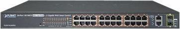 Produktbild Planet Web Smart Fast Ethernet PoE Switch 24-port RJ45 2-port SFP Half Powered Rack Mount 420W (24 Ports)