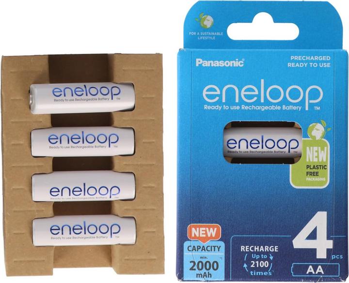 Immagine prodotto Panasonic Batteria ricaricabile Eneloop Standard Mignon/AA HR-3UTG confezione da 4 pezzi (4 pz., 2000 mAh)