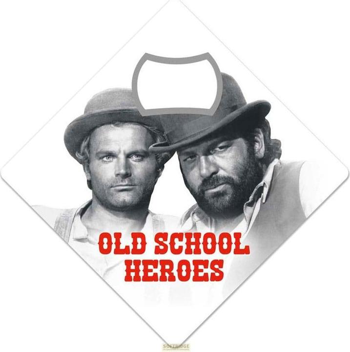 Produktbild Blechwaren Fabrik Braunschweig Bud Spencer & Terence Hill Flaschenöffner Magnet Old School Heroes (Kapselheber)