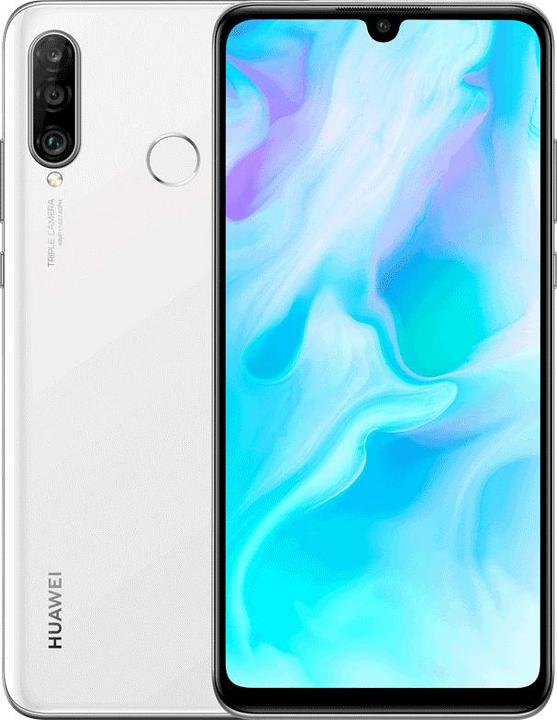 Huawei P30 Lite (4GB) (128 GB, Pearl White, 6.15", Hybrid Dual SIM, 48 Mpx, 4G)